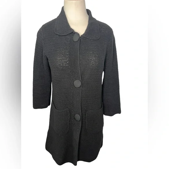 J.crew BLACK WOOL HAND KNIT ノームコア pwa J.crew BLACK WOOL HAND KNIT ノームコア pwa